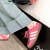 草莓熊德训鞋2024年夏季新款内增高粉色休闲牛皮复古阿甘鞋女 粉色（2.5cm） 38