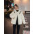 纵月2023新款服女韩版冬季小香风时尚娃娃领白小个子短款外套 黑色 S 推荐100-115斤