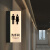发光洗手间厕所电梯带箭头指示牌订制带灯亮商场吊挂卫生间标识牌 侧装款接电双面洗手间 120x32.5cm