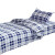 沸耐笙 FNS-03316 宿舍三件套棉被加厚床单被褥枕套 蓝白格[活性棉] 夏季款1.0床[含夏凉被] 套
