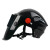 安全帽式烧电焊防护面罩自动变光焊帽头戴式焊工专用防护装备脸部 白色安全帽+黑色面屏