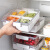季萌食品收纳盒冰箱保鲜盒分格食材果蔬水果储存盒零食坚果干果盒 方形四格