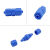 蓝色快拧塑料接头防腐蚀气管塑钢接头快速拧气动螺纹直通弯头三通 PC12-03