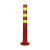纳仕徳 LW0160 加厚钢管警示柱反光防撞柱安全桩固定路桩停车警示柱 75cm黄黑直杆+螺丝