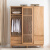 健匠 衣柜 日式全实木衣柜现代小户型卧室北欧原木家具简约橡木衣橱 三门顶柜