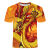 川峦屿带龙图案的男衣服夏季龙图腾3D印花短袖士个性宽松潮流冰丝T恤衫 1图 L(110-128斤)