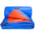 共泰 大篷布 防水防雨加厚棚布 防尘防晒防风塑料篷布 140克PE材质 蓝桔色6*18m