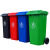 鸣固 户外环卫垃圾桶 大号加厚240L分类垃圾桶商用塑料工业垃圾桶带盖物业翻盖果皮箱 240L蓝色ZJ3292