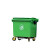 劳保佳 垃圾车 大型环卫垃圾桶 塑料大号市政垃圾车加厚垃圾车 绿色 1100L加厚