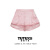 图图小象女童短裤甜美国风缎面儿童裤子舒适透气2024夏外穿薄款 粉色 120码 身高约120cm