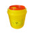 久洁圆型利器盒卫生所锐器盒黄色小型废物桶医院诊所科室4L