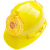 风扇安全帽遮阳透气工地充电大风力降温夏季防暑防水 黄色双风扇标准款7000