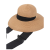 念美芳女士遮阳草帽夏季大帽檐法式复古防晒帽沙滩可折叠百搭帽子圆顶帽 浅咖 M（56-58cm）