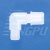 PP塑料透明卡套接头:G1/8和G1/4外螺纹转接6*4和8*6软管:快插接头 PP透明材质G1/8-6*4直角