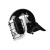 苏识 YZQ054 特种防暴头盔欧式金属网格防爆头盔保安头盔执勤盔 黑色  