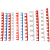 16 20PVC排卡电线管卡子U型管卡排码红10位8位排卡卡扣连排管卡白 16红色10位（窄位/高位）50条装 白蓝请备注
