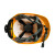 大杨595风扇帽 黄色 太阳能充电两用ABS安全帽一指键建筑工地防晒遮阳降温头盔 定制