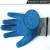 皱纹劳保手套胶皮玻璃厂浸定制加厚工地防滑耐磨胶片适用 B级灰纱蓝12双