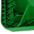 舒蔻 加厚物业小区公用室外环保分类塑料带盖医疗环卫户外垃圾桶酒店 大号商用50L 绿色