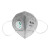 冠桦  KN90口罩 一次性口罩 折叠活性炭防护口罩（带呼吸阀）8860SV  灰色 2只/包