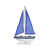 妙普乐地中海帆船模型摆件一帆风顺木质小船工艺船家居装饰品海边纪礼品 36cm中号蓝布船