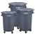 白云清洁 圆形大容量桶 120L 带轮商用物业酒店厨房加厚带盖垃圾桶储物桶蓄水桶AF07502