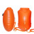 新特丽 跟屁虫浮标 游泳气囊救生浮漂装备加厚可储物成人防溺水救生球户外自救漂流袋背飘 橙色单气囊