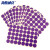 海斯迪克 HKW-259 彩色不干胶圆点标签贴纸 圆形铜版色标分类记号贴纸 25mm紫色（600贴）