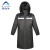 久臻 YSF244 防风防水风衣式雨衣 耐磨舒适透气劳保雨衣 黑色(布内里) XL 