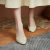 比度格林蘭（BidoGlinlan）珍珠单鞋女中跟春夏粗跟法式蝴蝶结仙女风高跟鞋4cm船型女新款 米白色 34