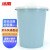 冰禹 BYyc-233 塑料压圈垃圾桶（6个装）Φ27.5×31cm 厨房卫生间分类垃圾纸篓 北欧蓝