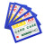 鑫华 磁性硬胶套 透明PVC卡片袋文件保护卡套带磁性贴框展示牌仓库货架标识牌 A8【50个装】10*7cm蓝色