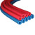 彩色橡塑保温管ppr红蓝水管保护套空调铜管铁管防护保温棉B1阻燃 国标B1内径16*7mm1.8米(红色)
