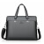 袋鼠（KANGAROO）品牌真皮商务公文包2024新款时尚男士手提包大容量单肩斜挎电脑包 横款[黑色]手包+卡包 #2# 1英寸
