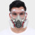 LISM防毒面具化工气体口罩粉尘喷漆防毒半面罩双滤盒6200防毒面具有机 防毒套装1套+护目镜1副