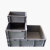 EU箱工业风欧标周转箱零件盒过滤箱物流箱加厚带盖工具塑料盒物料 400*300*120（灰蓝可选）