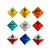 阿力牛 ABS46 危险品车辆标志牌 汽车化学品反光标识贴警示牌 6类剧毒品