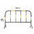 铁马护栏镀锌管临时施工围栏市政隔离路栏道路移动安全防护栏围挡 （薄款）黑黄90cm高*1.4m长