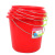 加厚塑料水桶大号保洁清洁桶多规格圆形手提抗摔红水桶学生桶 红水桶加厚19升常用中号