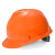 德威狮  标准型ABS安全帽工地领导建筑工程头盔透气男 橙色标准型PE一指键