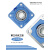 GONGYAO新款工耀机电带方形蓝座外球面轴承组UCF204-212三层密封 UCF204优工款(内径20mm三层密封);