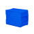 加厚塑料周转箱带盖红黄蓝绿箱长方形塑胶箱转运盒收纳整理篮 450-160箱(外径：510*350*170) 蓝色-无盖
