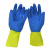 代尔塔 DELTAPLUS 201330 双色乳胶手套 防油耐磨 生产设备维护 1双8.5码 
