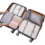 劳保佳旅行收纳袋多功能行李箱分类布袋洗漱收纳包袋 斜纹优雅米 6件套