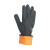 劳保佳 乳胶手套 加强加厚清洁洗碗防水橡胶手套 外黑内橙 1双装 M码