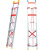 臻工品 梯子伸缩人字梯 铝合金折叠梯 4m升降中厚 单位：个