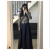 纯迩小个子显高小香风连衣裙2023秋冬新款女装长袖气质针织上衣+裙子 套装 XL