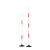 军楚蛇形跑标志杆（2mPVC红白杆+2kg橡胶底座） 障碍物绕杆 红白训练杆 
