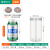 易拉罐包装罐pet广口瓶密封塑料罐饼干罐透明食品储物罐子塑料瓶 HC6514水晶盖-35克-大箱 452个/