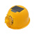 高鑫源明太阳能风扇遮阳可充电带照明风力可调风扇帽 黄色增强版+草帽檐 CM12C-Y6000